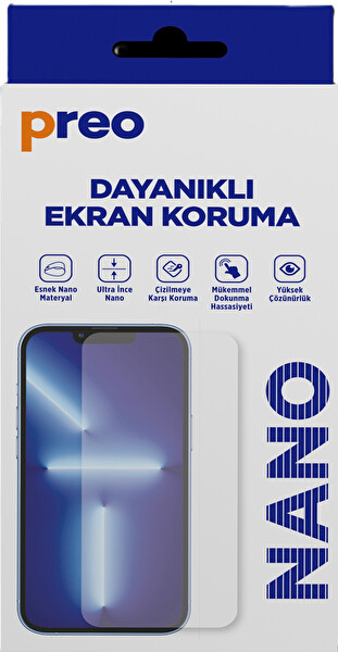 Preo Dayanikli Ekran Koruma Omix O1 Neo Ön Nano Premium