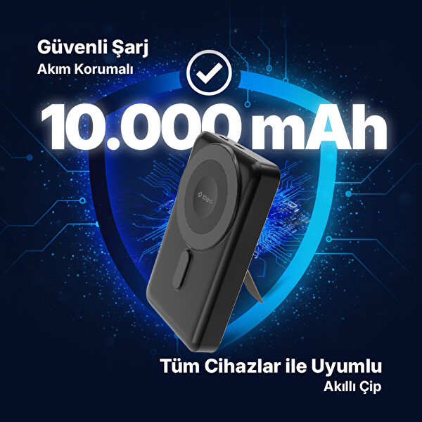 Ttec Recharger M 10.000Mah Magsafe PD 20W Stantlı Powerbank