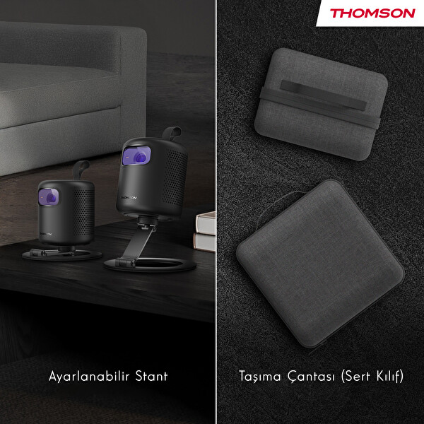 Thomson Vega PG35B Google TV LED Taşınabilir 4K Projektor 7