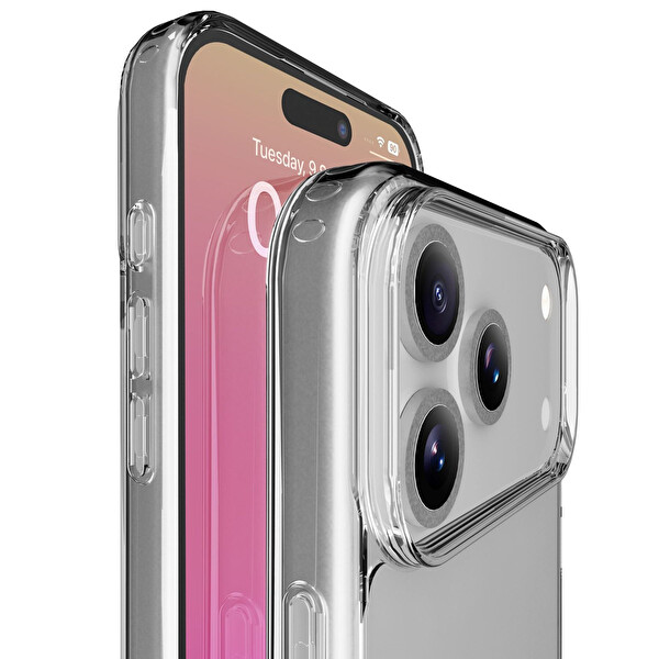 Cellularline iPhone 17 PRO MAX Clearduo  Antibakteriyel Şeffaf Kılıf 5