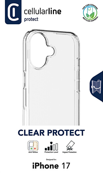 Cellularlıne iPhone 17 Clearduo  Antibakterıyel Şeffaf Kılıf 2