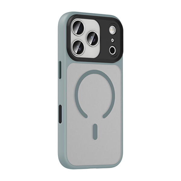 Zore Flet MagSafe iPhone 17 Pro Max Gri Sert Kapak 2