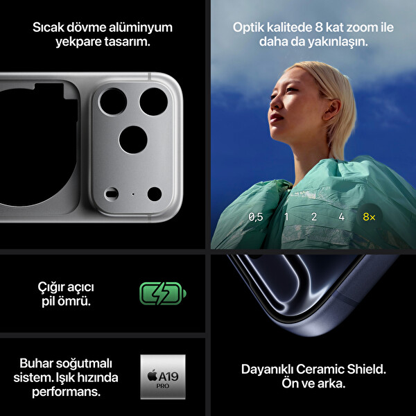 Apple iPhone 17 Pro 1TB Abis Akıllı Telefon