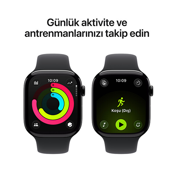 Apple Watch Series 11 GPS 42mm Simsiyah Alüminyum Kasa ve Siyah Spor Kordon - S/M