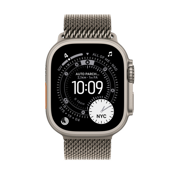 Apple Watch Ultra 3 GPS + Cellular 49mm Natürel Titanyum Kasa ve Natürel Titanyum Milano Loop   Orta