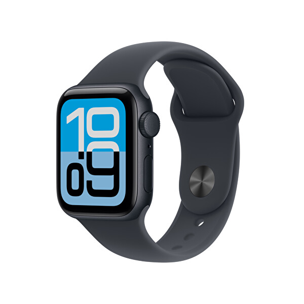 Apple Watch SE 3 GPS 40mm Gece Yarısı Alüminyum Kasa ve Gece Yarısı Spor Kordon - M/L