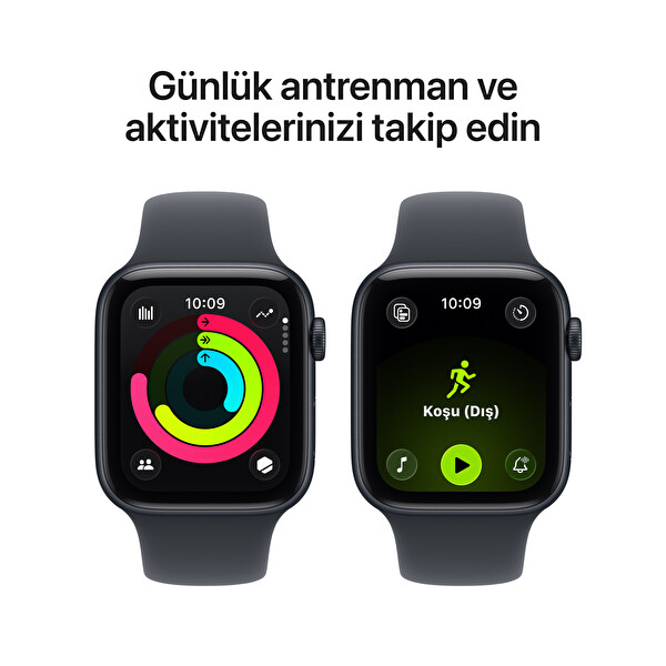 Apple Watch SE 3 GPS 40mm Gece Yarısı Alüminyum Kasa ve Gece Yarısı Spor Kordon - M/L