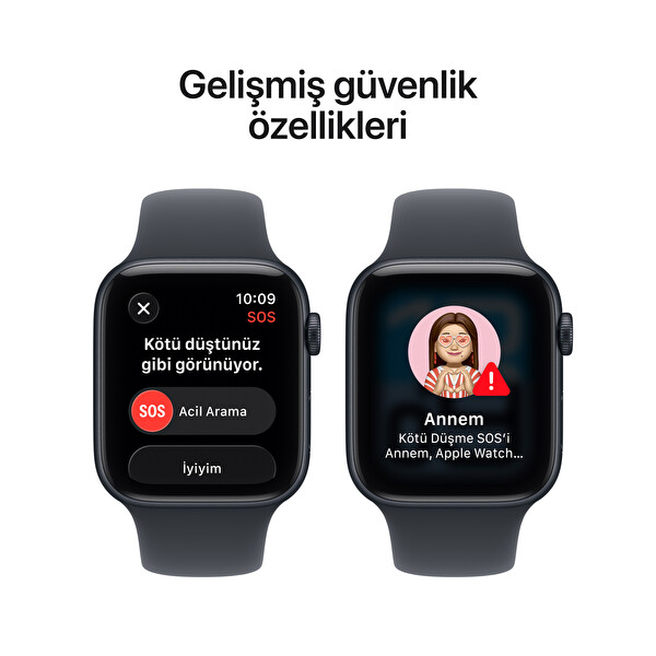 Apple Watch SE 3 GPS 40mm Gece Yarısı Alüminyum Kasa ve Gece Yarısı Spor Kordon - M/L