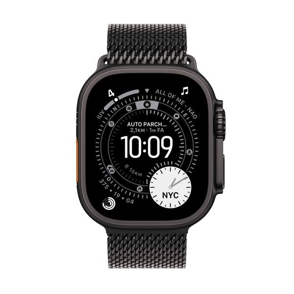 Apple Watch Ultra 3 GPS + Cellular 49mm Siyah Titanyum Kasa ve Siyah Titanyum Milano Loop   Orta 2
