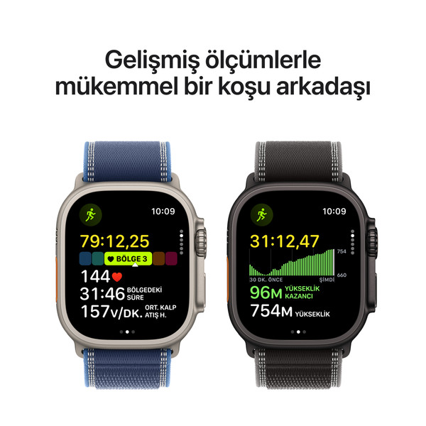 Apple Watch Ultra 3 GPS + Cellular 49mm Natürel Titanyum Kasa ve Açık Mavi Alpine Loop   Orta 4