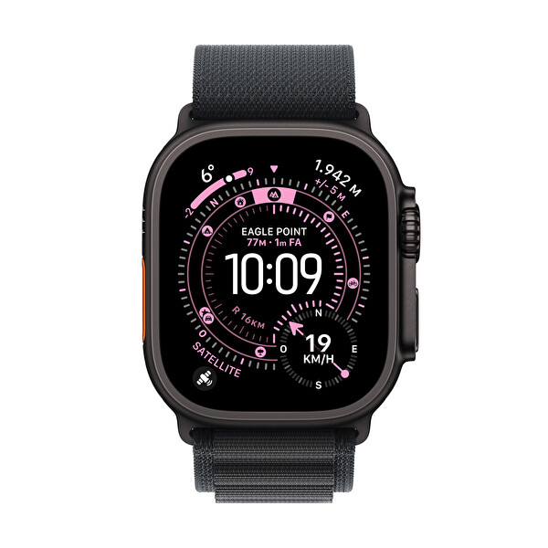 Apple Watch Ultra 3 GPS + Cellular 49mm Siyah Titanyum Kasa ve Siyah Alpine Loop - Küçük