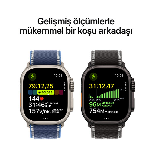 Apple Watch Ultra 3 GPS + Cellular 49mm Siyah Titanyum Kasa ve Siyah Alpine Loop - Küçük