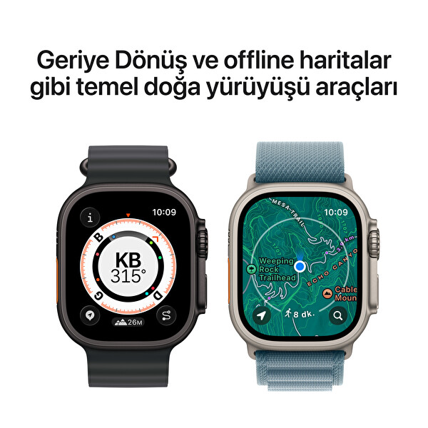 Apple Watch Ultra 3 GPS + Cellular 49mm Siyah Titanyum Kasa ve Siyah Alpine Loop - Küçük