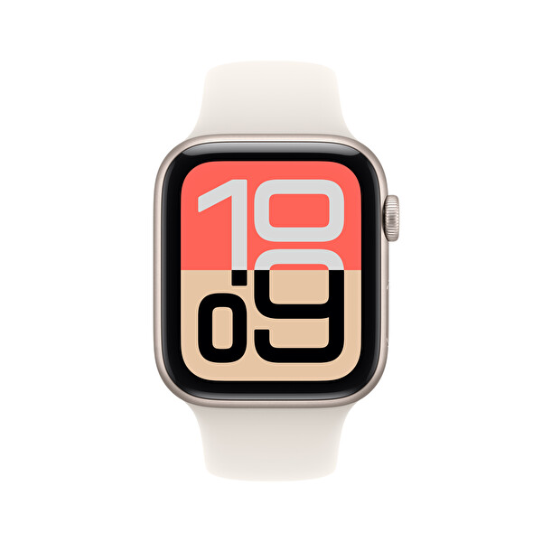 Apple Watch SE 3 GPS + Cellular 44mm Starlight Alüminyum Kasa ve Starlight Spor Kordon - S/M
