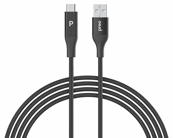 Preo MMU900 60W USB-A to USB-C Cable 1,2m Yüksek Hızlı Şarj Cihazı