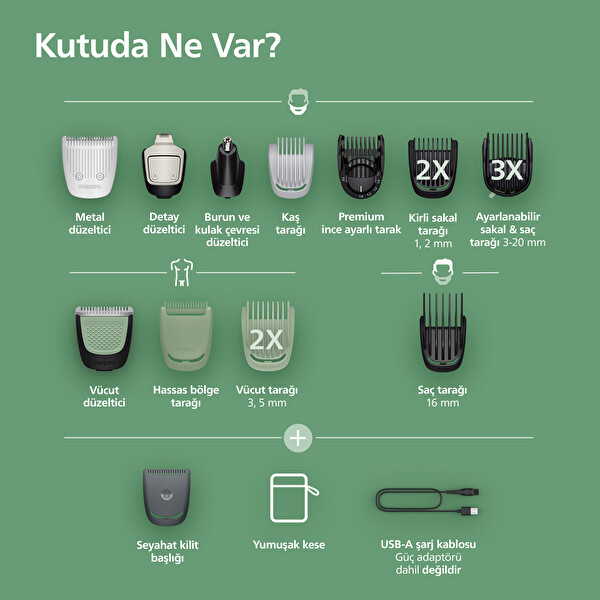 Philips 9000 Serisi MG9532/15 16'sı 1 Arada Erkek Bakım Kiti