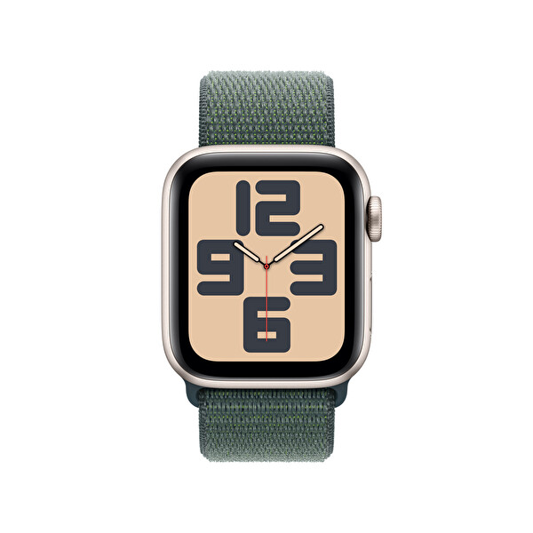 Apple Watch SE GPS + Cellular 40mm Yıldız Işığı Alüminyum Kasa ve Göl Yeşili Sport Loop
