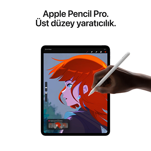 Apple iPad 13-inch iPad Pro Wi‑Fi + Cellular 256GB with standard glass - Silver ME7X4TU/A