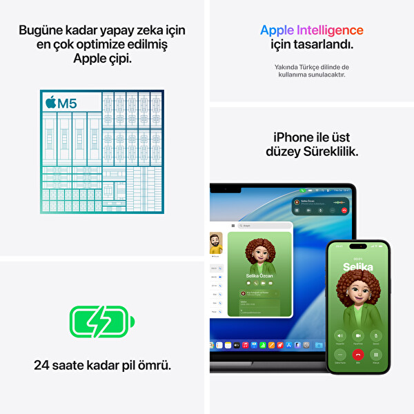 Apple 14-inch MacBook Pro: Apple M5 chip with 10‑core CPU and 10‑core GPU, 16GB, 1TB SSD - Silver MDE54TU/A