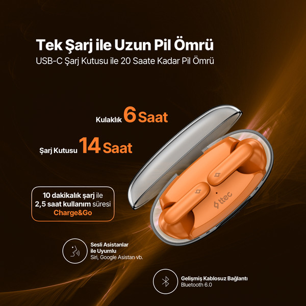 Ttec 2Km170Bb Airbeat Glace Gerçek Kablosuz Tws Bluetooth Kulaklık Buz Beyazı 3