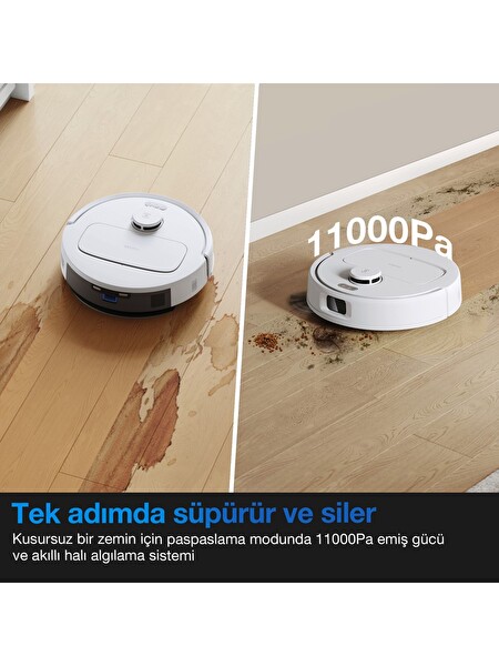 Ecovacs Deebot N20E Beyaz Robot Süpürge ve Paspas