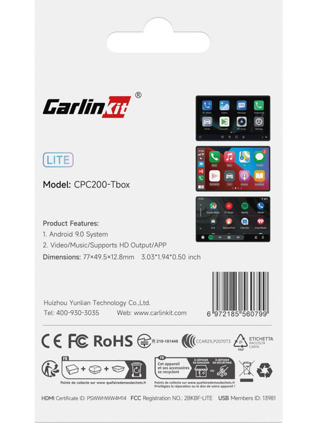 Carlinkit CPC200 Tbox Lite Android 2 GB + 32 GB CarPlay