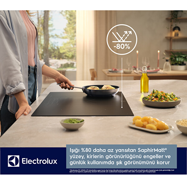 Electrolux EIS87453IZ SaphirMatt Sense Boil&Fry 80 cm İndüksiyonlu Ocak 6