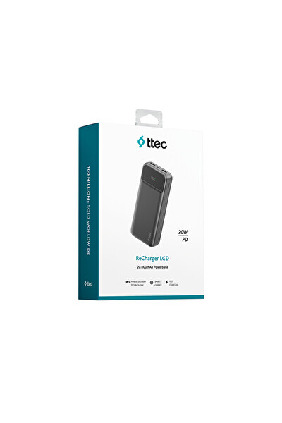Ttec ReCharger 2BB268S LCD 20.000mAh PD 20W Hızlı Taşınabilir Şarj Aleti