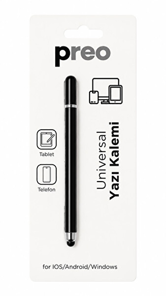 Preo Pen Universal Tablet/Telefon Kalemi Siyah