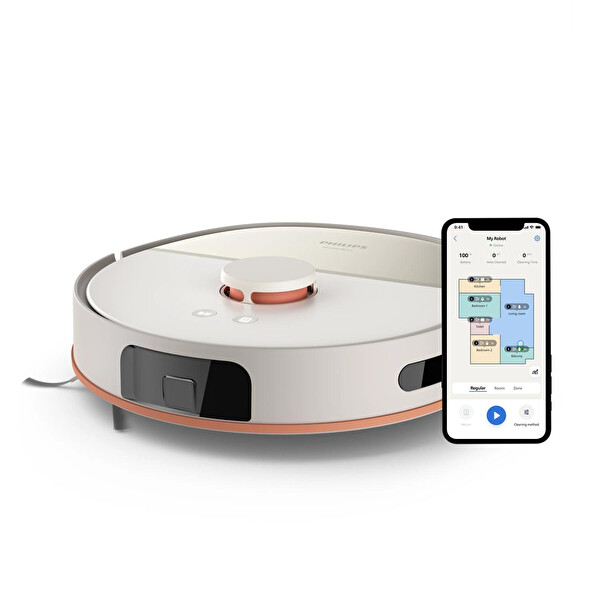 Philips HomeRun 5000 Serisi XU5000/20 Beyaz Akıllı Robot Süpürge