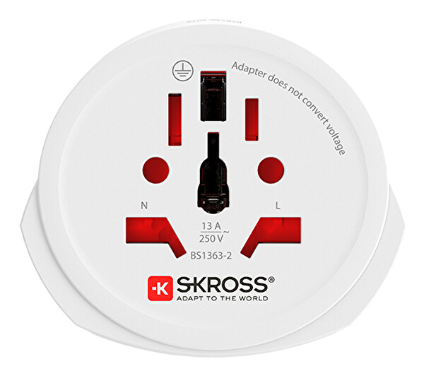 Skross World to Europe Beyaz Seyahat Adaptörü