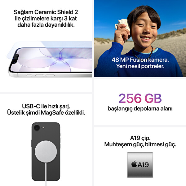 Apple iPhone 17e 512GB Siyah Akıllı Telefon