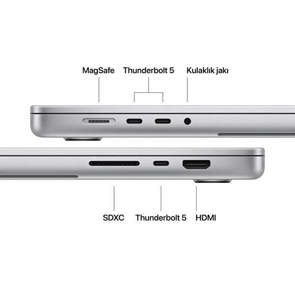 Apple 16-inch MacBook Pro M5 Pro Chip 18-Core CPU 20-Core GPU 24GB 1TB SSD Silver MGE44TU/A