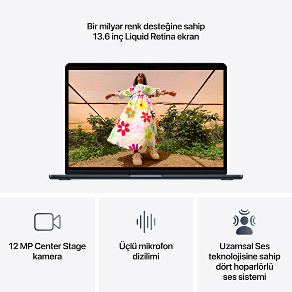 Apple 13-inch MacBook Air M5 Chip 10-Core CPU 8-Core GPU 16GB 512GB SSD Midnight MDHE4TU/A