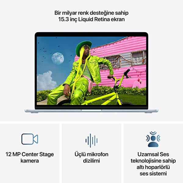 Apple 15-inch MacBook Air M5 Chip 10-Core CPU 10-Core GPU 16GB 512GB SSD Sky Blue MDVQ4TU/A