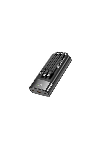 Shaza 20.000 Mah 22.5W Kablolu Taşınabilir Şarj Cihazı Siyah