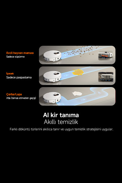 Xiaomi MOP5 PRO Çöp İstasyonlu Akıllı Robot Süpürge ve Paspas 20.000 Pa 4