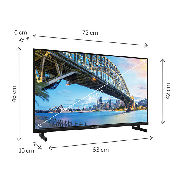 Thomson 32HG2S15K 32 82 Ekran HD Uydu Alıcılı Google Smart LED TV 4
