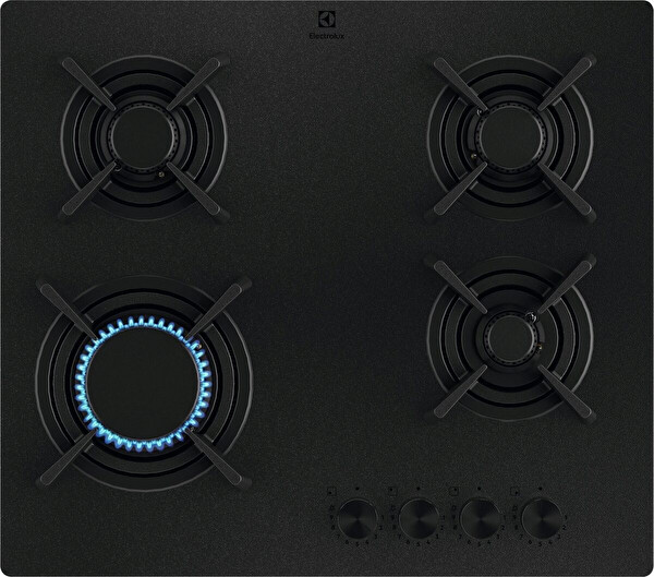 Electrolux KGG643723L Siyah Mat 60cm Vertical Flame Gazlı Vitroseramik Ocak 2