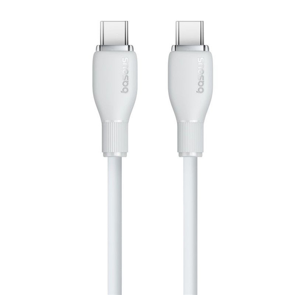 Baseus Pudding Serisi Type-C - Type-C 100W 5A 1.2M Beyaz Hızlı Şarj Kablosu