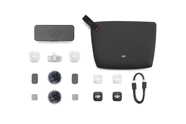 DJI Mic Mini 2 (2 TX + 1 Mobile RX + Charging Case) Mikrofon Seti
