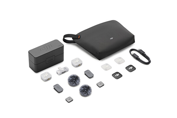 DJI Mic Mini 2 (2 TX + 1 Mobile RX + Charging Case) Mikrofon Seti