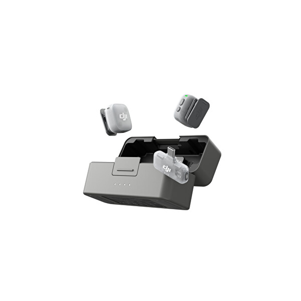 DJI Mic Mini 2 (2 TX + 1 Mobile RX + Charging Case) Mikrofon Seti