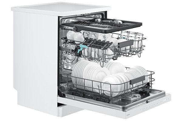 Samsung DW80H73YBFZTR 8 Programlı 14 Kişilik Yapay Zekalı Beyaz Bulaşık Makinesi