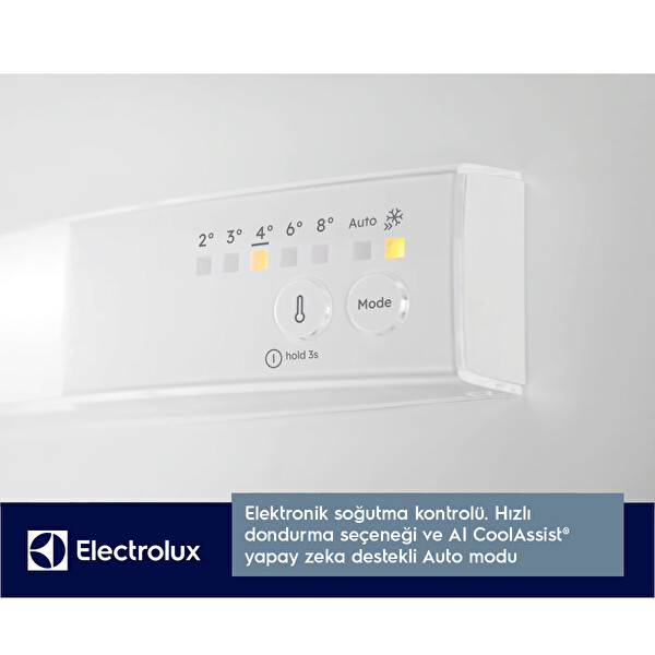 Electrolux ENA7CE18S3 700 Serisi AI CoolAssist Cooling 360° No Frost E Enerji Sınıfı Buzdolabı 4