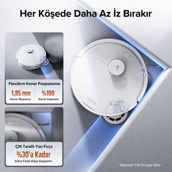 Roborock Qrevo 2 Pro Çöp İstasyonlu Robot Süpürge Beyaz 5