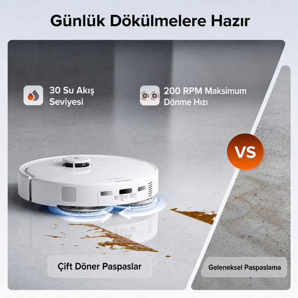 Roborock Qrevo 2 Pro Çöp İstasyonlu Robot Süpürge Beyaz 7