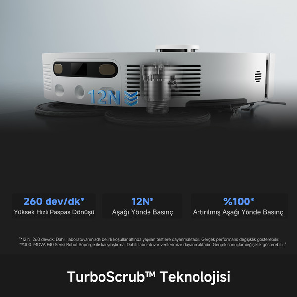 Mova E50 Pro Ultra Çöp İstasyonlu Robot Süpürge 4