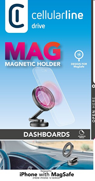 Cellularline Magsafe Compakt Katlanabilir Araç Telefon Tutucu MAGSFHOLDERCOMPCTK
