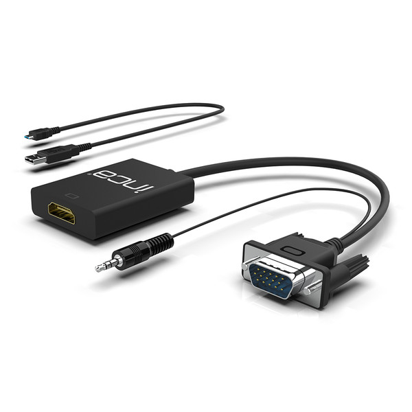 Inca Ivth 02 Vga To HDMI Çevirici + Usb Güç Adaptörü + Ses Kablosu HDMI Dişi Vga Erkek 2